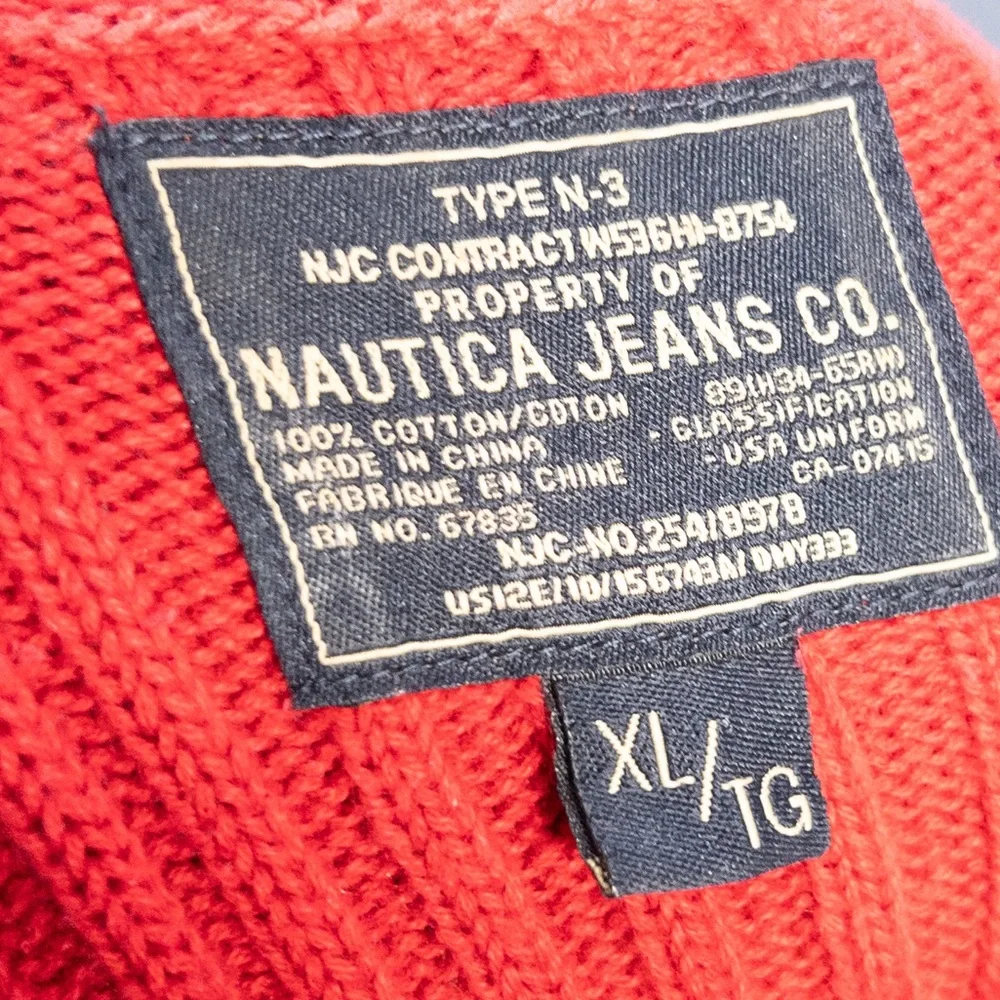 Vintage Nautica‎ Jeans Sweater Men’s XL Thick Striped Skater Grunge 90s Y2K